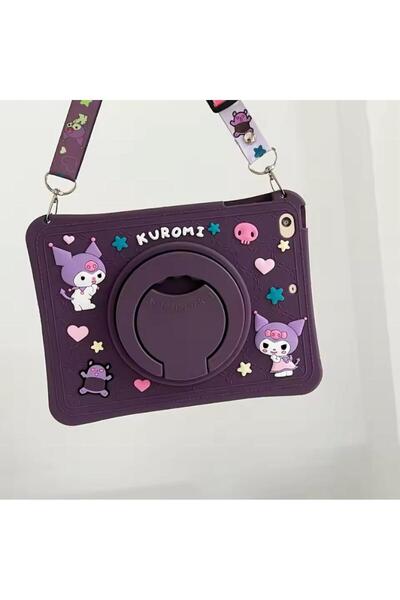 Alfa MEC Samsung Galaxy Tab A7 10.4 T500 T505 T507 Kılıf Elegance Kuromi Stan...