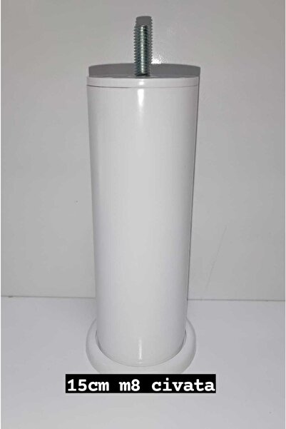 fds Sütbeyaz Metal Fırınboya Yatak Baza Ayağı M8civata( 15cm) Diğer Ölçüler S...