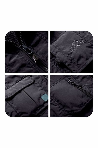 MONTANA TAKTİKAL Black Breathable Fast Drying Vest - Multi-Pocket Outdoor