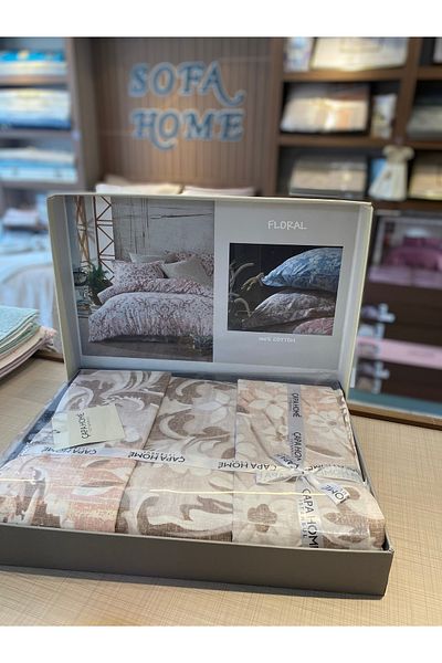 Çapa Home Double Floral Duvet Cover Set - 100% Cotton Anchor Home