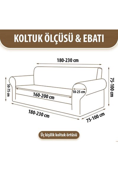 elyar Kadife lastikli 3 kişilik Koltuk Örtüsü | Kanepe Kılıfı| Çekyat Örtüsü Kılıfı