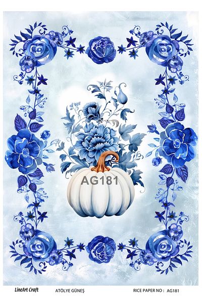 LİNEART Brass Patterned Lineart Decopage Paper - La-Ag181