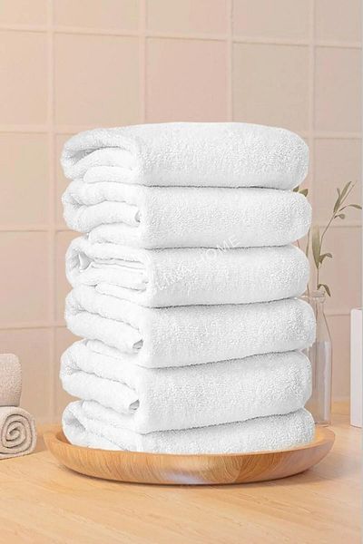 Meslina Home Bílý hotelový ručník - 100% bavlna, ruce a obličej a hlava 50x90 cm