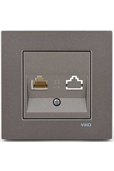 VİKO Artline Novella Anthracite Numeris Phone Socket Framed (SAME-DAY SHIPPING)