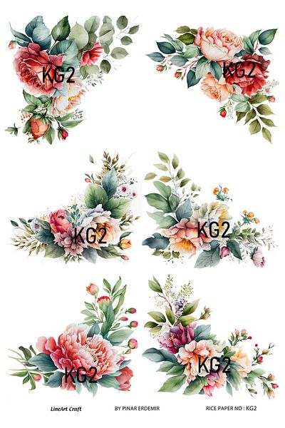LİNEART Brass Patterned Lineart Decopage Paper - La-Kg2