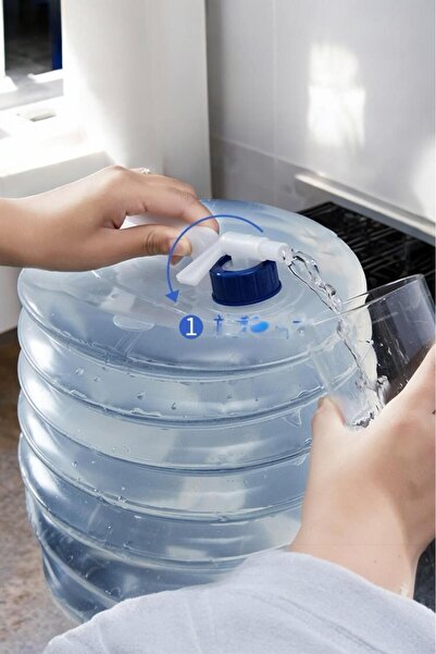 Akkoyunlu home Katlanır Musluklu Su Damacanası Piknik Damacanası Araç içi Taşınabilir Su Bidonu 5L