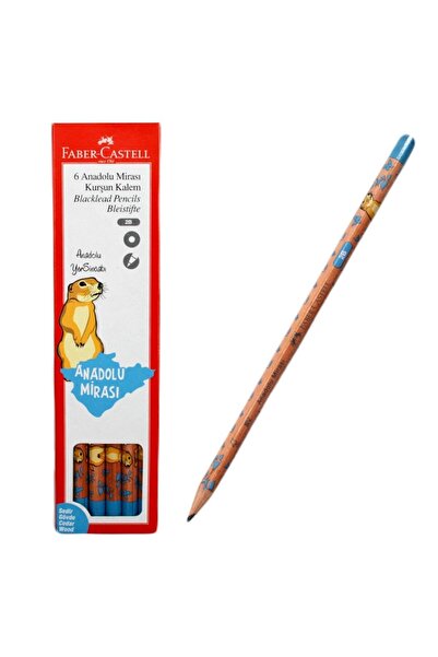 Faber Castell Anadolu Mirası Anadolu Yer Sincabı 2b Kurşun Kalem 6 Lı
