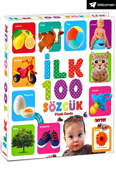 welcomein Bebeğim İçin İlk 100 Sözcük Kelime Zeka Kartları Eğitici Yeni doğan Kartları