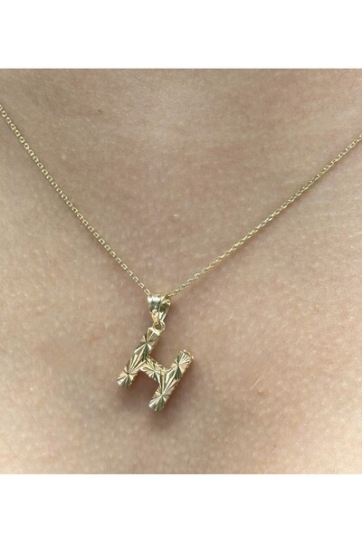 Hakan Güler Kuyumculuk 14 Ayar Altın 3 Boyutlu H Harfi