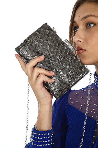 womenacs Платинова сумочка для вечірнього вбрання з камінням - сумочка для за...