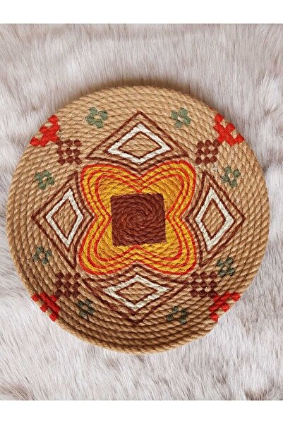 Joly El Yapımı Afrikan Tabak Etnik Hasır Tabak Seti Bohem Duvar Dekoru Afrika Tabak