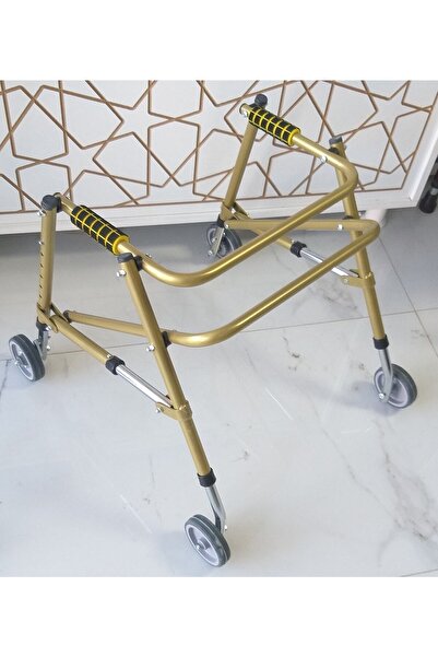 medes sağlık Çocuk Dört Tekerlekli, Frenli, Katlanabilir, Boy Ayarlı Ters Wal...