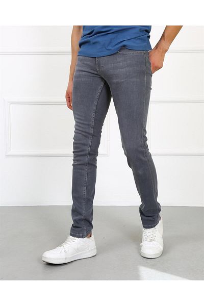 Twister Jeans جينز رجالي من الليكرا باللون الرمادي - بنما بقصة ضيقة 674-01