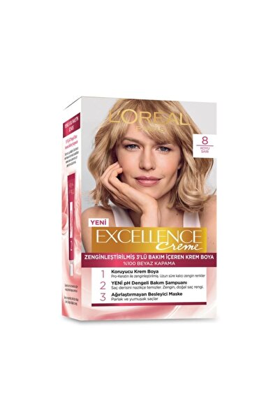 L'Oreal Paris L'oréal Paris Excellence Creme Saç Boyası - 8 Koyu Sarı