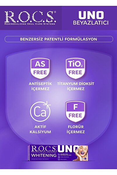 R.O.C.S. Rocs Uno Hızlı Beyazlatıcı Diş Macunu 74g