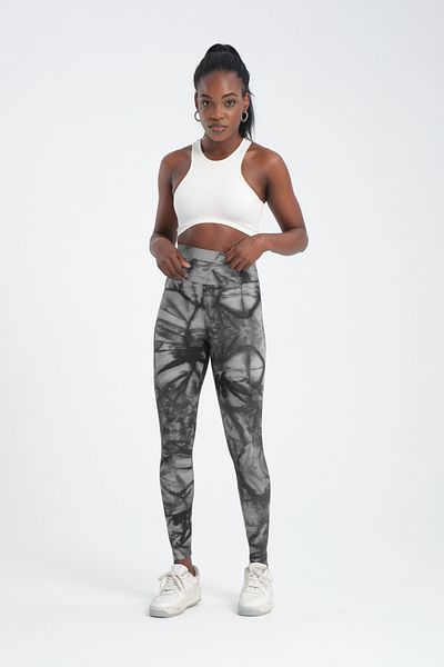 MRS.MODA Leggings pentru femei cu talie super înaltă Color Blocked