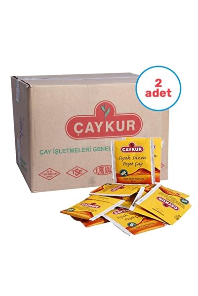 Çaykur 2 Adet Altın Süzen Bardak Poşet Çay 1000'li