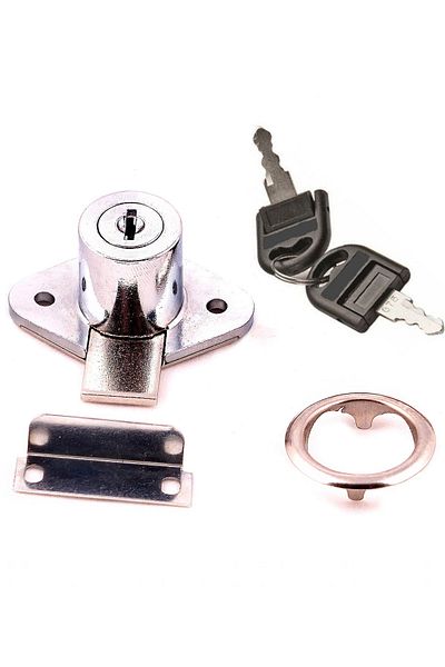 ŞENEL Yapı Market STD Oval Folding Keyed Drawer Lock Cover Cabinet Mailbox Lock