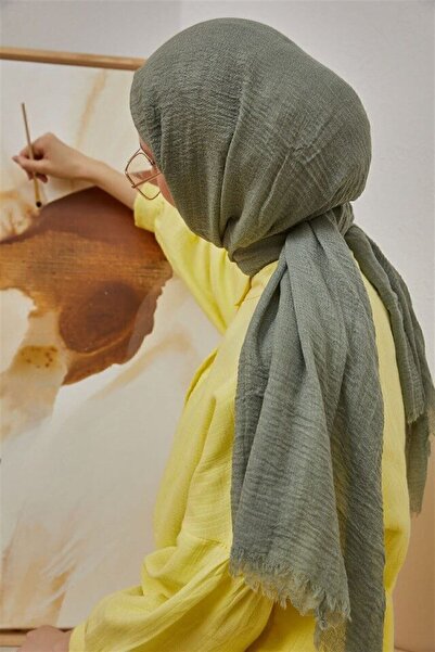 Şalland Bürümcük Mint Yeşili Ren(ÜTÜ ISTEMEYEN HAFİF YAPISI, HAVA ALAN ÖZEL DOKUSU GENİŞ EBATLI INCE HASSAS)