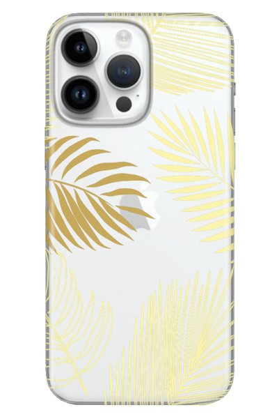 Cekuonline Case for iPhone 16 Pro Silicone Patterned 16 Pro Cover Zeus Leaf