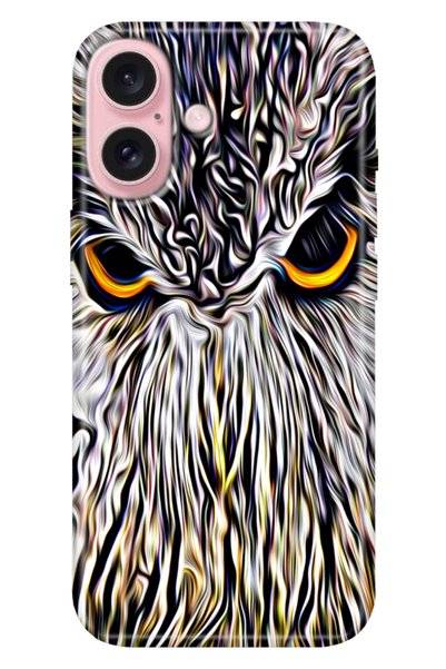 Cekuonline حافظة آيفون 16 من السيليكون بنمط iPhone16 غطاء بومة نوبل