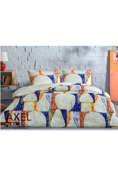 Taç Axel Blue - Set de lenjerie de pat dublu sezon nou