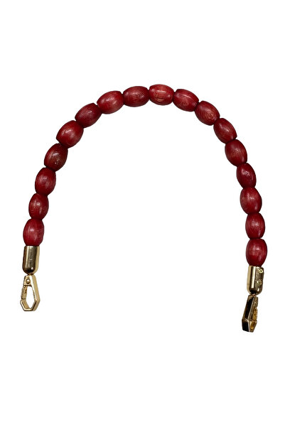 EleganTShoP Ahşap Boncuklu Çanta Sapı 40 cm YML12