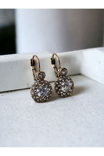 FAYRA ACCESSORIES أقراط مرصعة بالألماس من حجر الزركون