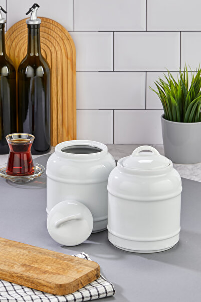 MİNOLE HOME Large Size Ceramic Storage Set of 2