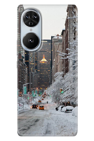 Reeder S19 Max Pro S Edge Kılıf Telefon Kılıfı Baskılı Winter New York