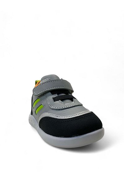 Tuğba Ortopedi 710 Model Orthopedic Baby Boy Gray First Step Boots - 100% Genuine Leather