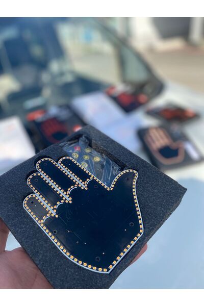 Aksesuar Gesture Araba İçi Parmak Led 4 Modül Uzaktan Kumandalı El Orta Parmak