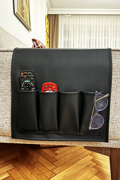 Mutfakta Moda 1. Class Fabric Leather Remote Control Armchair - Side Table Or...