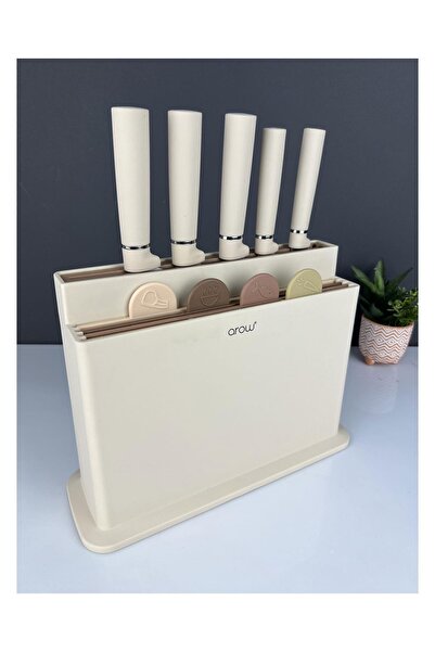 AROW 10 Parça Lüx Bıçak Seti Kesim Tahtalı