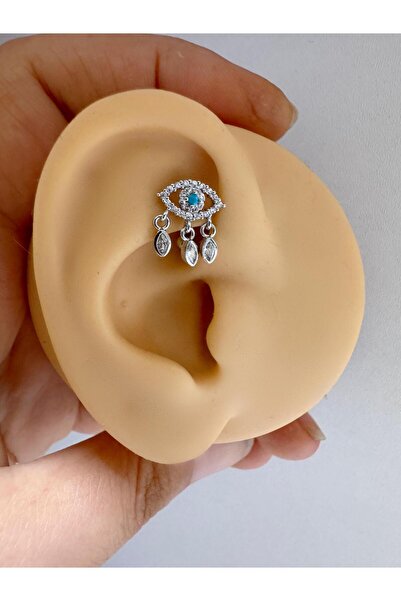 Arescollection ZİRKON TAŞLI NAZAR GÖZ  ROOK PİERCİNG