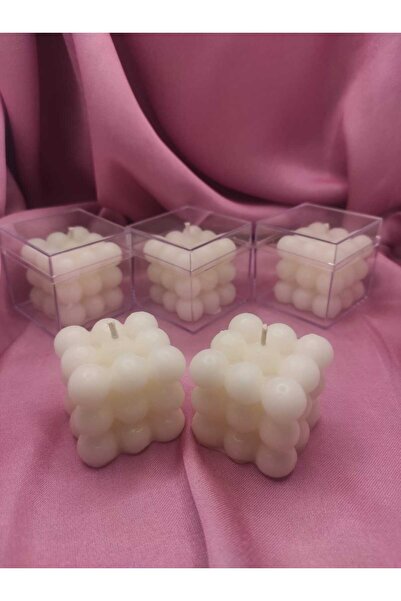 Buble Mum Büyük 20 Ad Muka Kutu Içinde 20 Adet Mika Kutu 5*5 Cm Mum 4x4 Cm