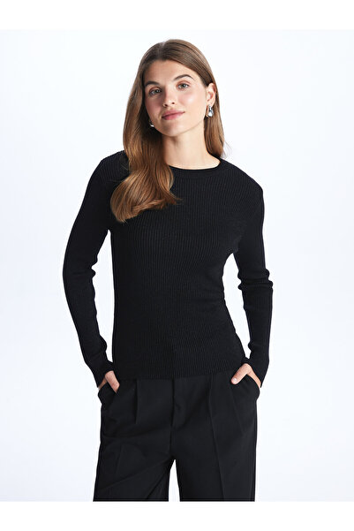 LC Waikiki Bisiklet Yaka Düz Uzun Kollu Kadın Triko Kazak