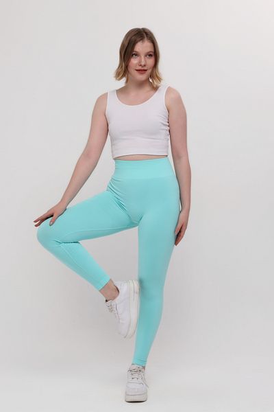 Club Floral Fashıon Non-Handle Push-Up Sports Leggings - Back Gather