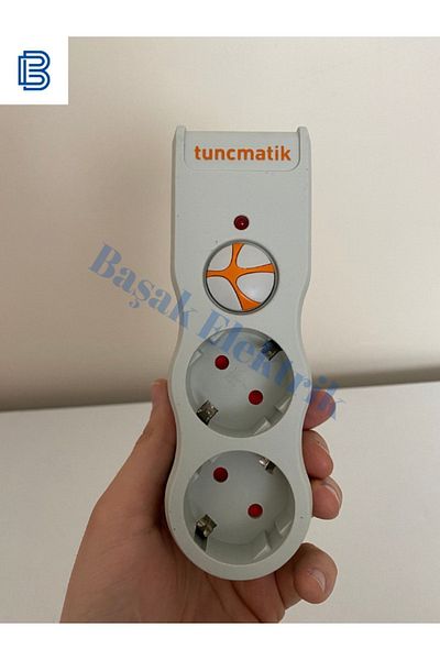 Tunçmatik مقبس أبيض مزدوج الحماية