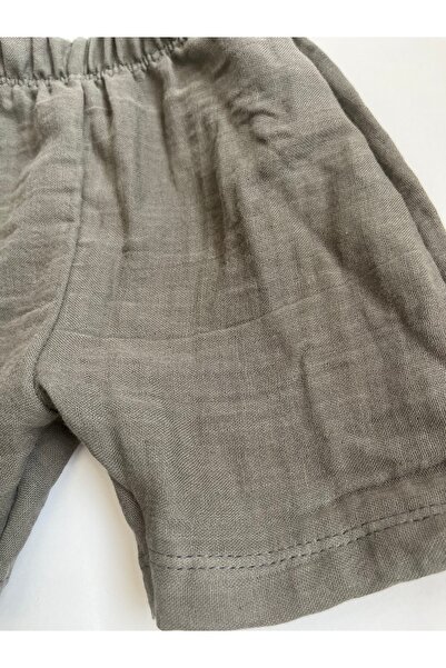 runbaby 100% Cotton Double Layer Muslin Baby Shorts (Anthracite)