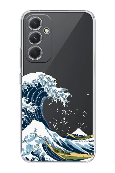 shoptocase Galaxy A35 5g Uyumlu Kanagawa Desenli Şeffaf Telefon Kılıfı