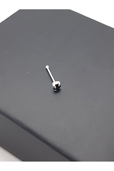 Set 925 Ayar Gümüş Siyah 1,5 mm Zirkon Tektaşlı Hızma