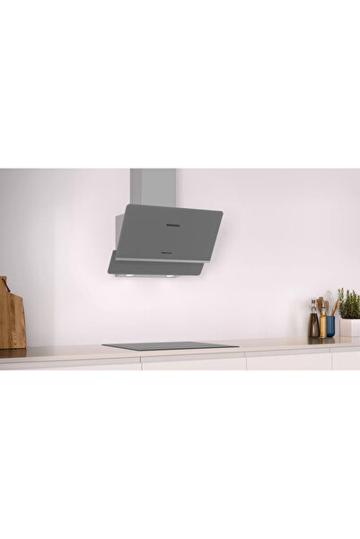 Profilo Duvar Tipi Davlumbaz 60 cm Platin gri cam yüzey