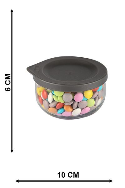 Karçiçeği Home Duo Leak Proof Lidded Labeled 380 Cc 6 Piece Storage Container Jar Set