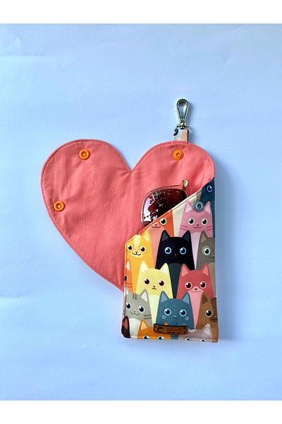 İsella Cute Cats Pattern - Heart Glasses Case