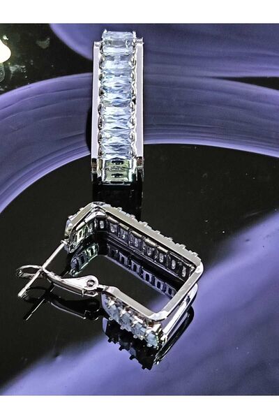 Çelik ZİRKON TAŞLI ÇELİK KÜPE KARARMAZ PASLANMAZ