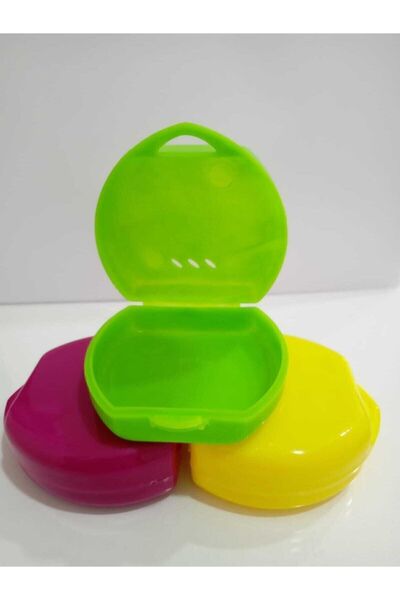 3B Ortho Ortonomi Diş Protez Saklama Kutusu/kabı Aparey Kutusu 3 Adet