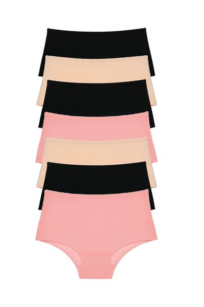 PARİDA High Waist and Large Size Women's Panties Set - 7 Pieces