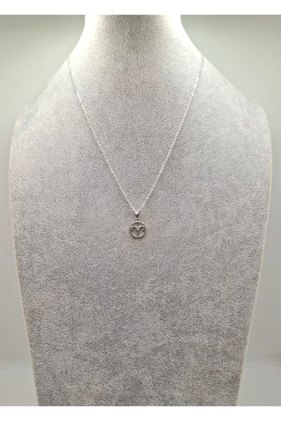 Han Ticarethane Aries Zodiac Silver Model Necklace