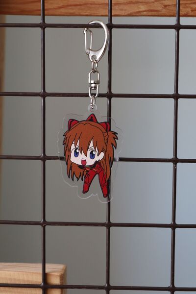 Akumastik سلسلة مفاتيح نيون جينيسيس إيفانجيليون أسوكا لانجلي سوريو على شكل حقيبة - إكسسوار أنيمي